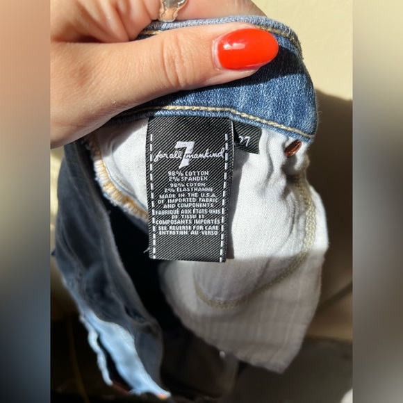 7 For All Mankind Button Fly Josephina Jeans - Cotton, Size 27, 7FAMK - Picture 5 of 6